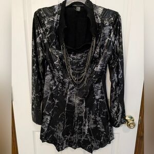Silver Snake Skin Top